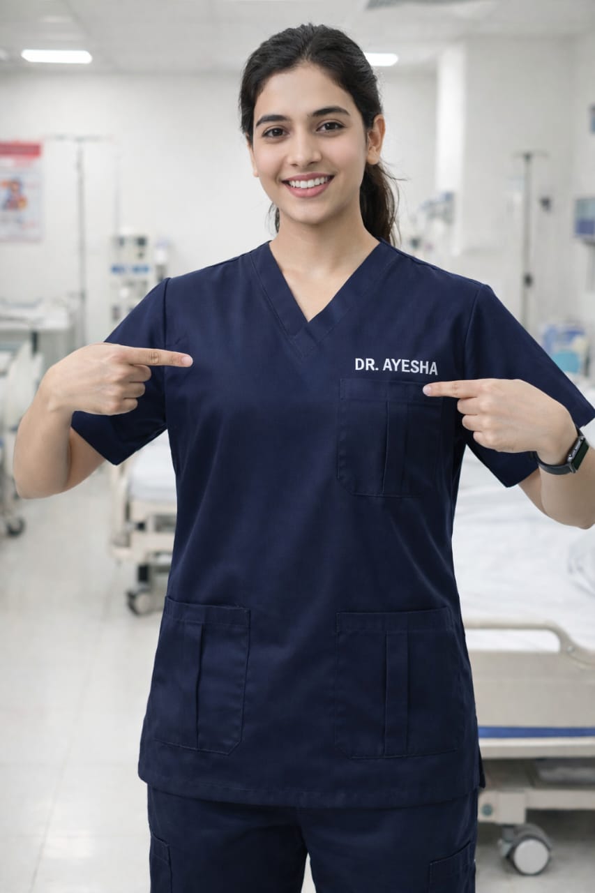 Noble Blue Custom Scrub