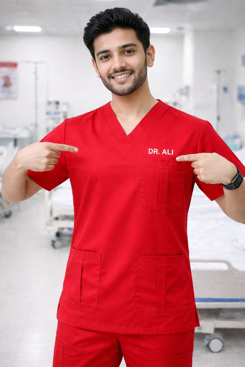 ♦️Urban Red Scrub