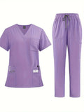Premium Purple Medical Scrubs Set