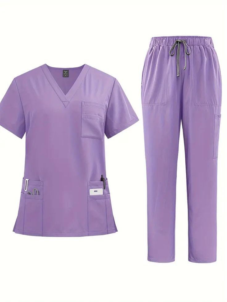 Premium Purple Medical Scrubs Set